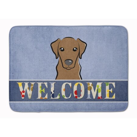 Carolines Treasures Chocolate Labrador Welcome Machine Washable Memory Foam Mat BB1420RUG